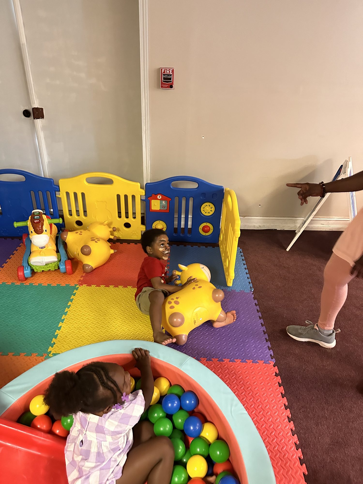 Children playing in the Freedom kids' area